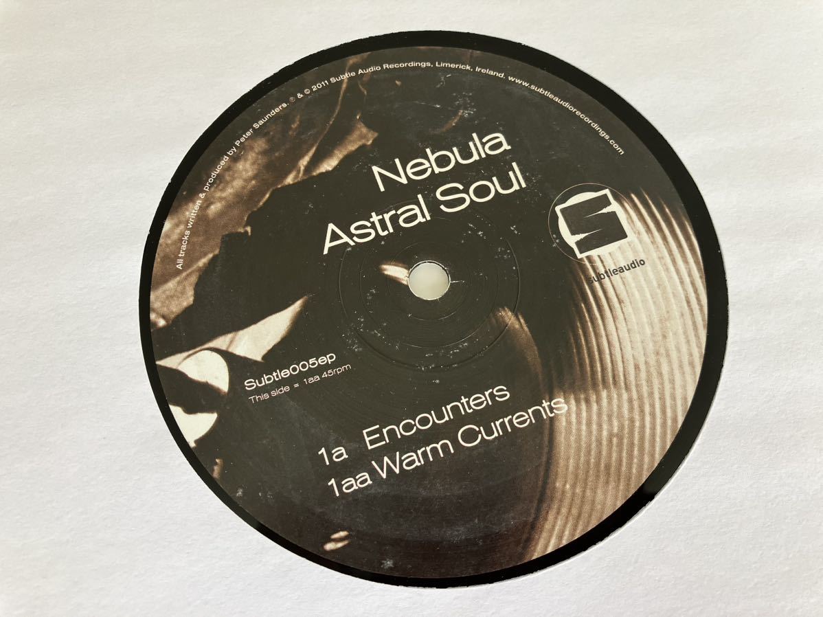 Nebula / Astral Soul 2×12inch SUBTLEAUDIO IRELAND限定盤 Subtle005ep 2011年DRUM'N'BASS,Peter Saunders,ネブラ,アストラル・ソウルの画像5
