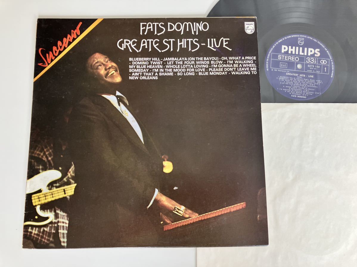 【伊盤】Fats Domino / Greatest Hits-LIVE LP PHILIPS ITALY 9279-144 65年音源,リイシューイタリア盤,ファッツ・ドミノ,NEW ORLEANS,_画像1