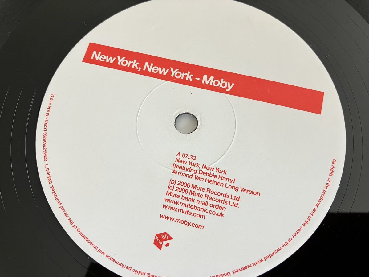 Moby. featuring Debbie Harry / New York,New York(Armand Van Helden Long Version)/Go(Trentemoller Remix) 12inch MUTE EU 12Mute371_画像6