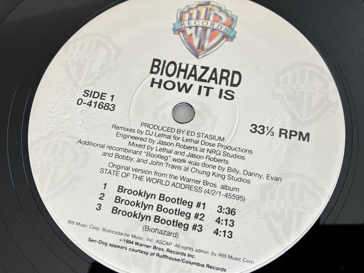 BIOHAZARD / HOW IT IS (Brooklyn Bootleg #1,#2,#3,Lethal H.O.P.Mix,Inst,Album) 6Tra12inch WARNER US 941683-0 94年盤,バイオハザード_画像5