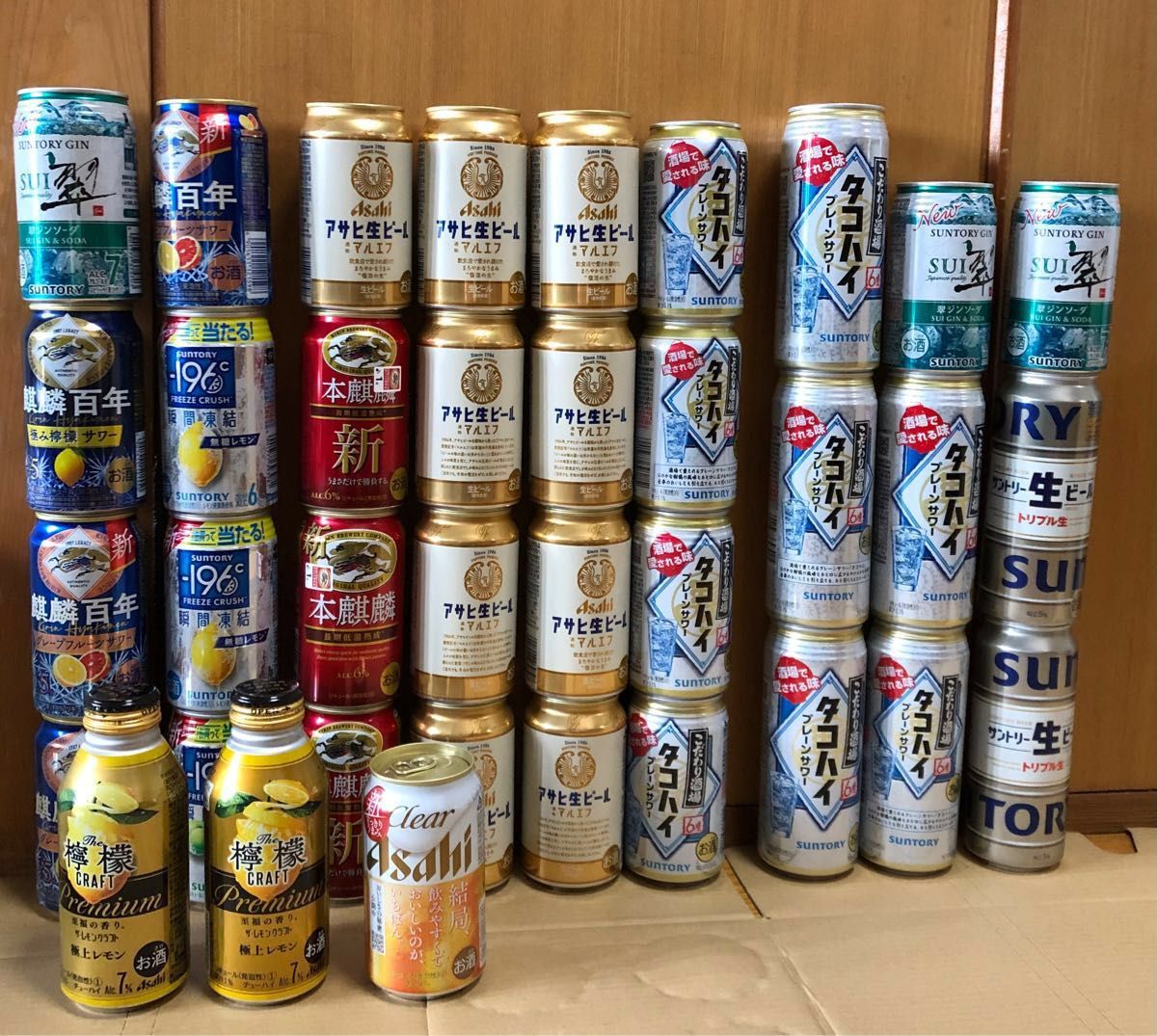 ビール、発泡酒、チューハイ 合計36本