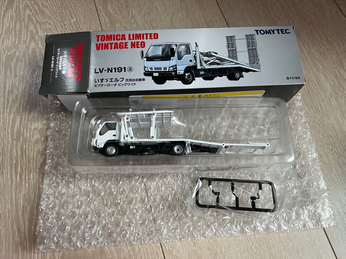 新品 未使用 トミカ リミテッドヴィンテージ ネオ いすゞ エルフ 花見台自動車 セフテーローダビッグワイド LV-N191a