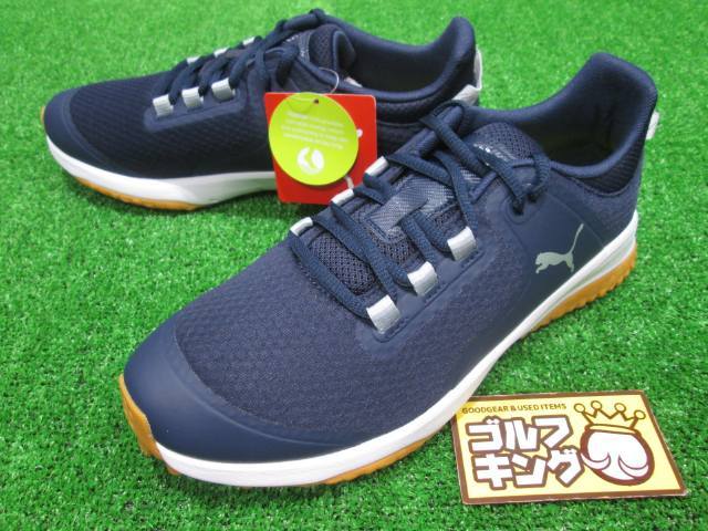 GK鈴鹿☆ 新品607 【29.0】プーマ★フュージョングリップ★377527(03)★ネイビー★スパイクレス★ゴルフシューズ★メンズ★