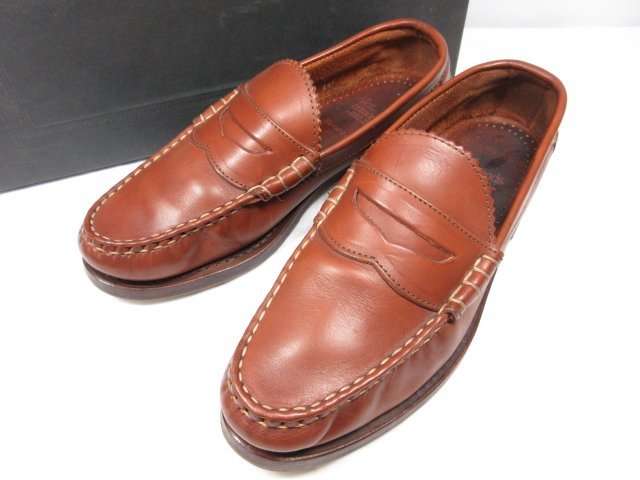 【Allen Edmonds アレンエドモンズ】 ケンウッド コインローファー スリッポン 紳士靴 (メンズ) size7.5 ブラウン ●18MZA3649●_画像1