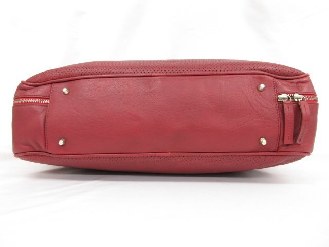  beautiful goods [Bill Amberg Bill amber g] punching leather briefcase 2WAY shoulder ( men's ) red *5MG2319*