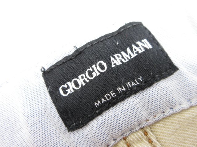 HH 美品 【ジョルジオアルマーニ GIORGIO ARMANI】 ストレッチパンツ スラックス (メンズ) size54 白系 GSP39S GSHIS イタリア製●29MP8700の画像3