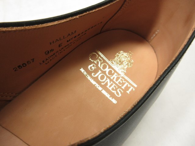 HH未使用品 【クロケット＆ジョーンズ CROCKETT&JONES】 Hallam ハラム ドレスシューズ 靴 (メンズ) size9.5E348 ブラック ●18MZA3784●_画像4