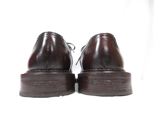 美品 【サルヴァトーレフェラガモ Salvatore Ferragamo】 RIGEL プレーントゥ ドレスシューズ 靴 (メンズ) size7.5EE 茶系 ●18MZA3767●_画像5