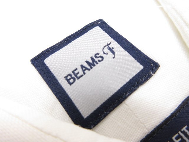 【ビームスF BEAMS F】 SLIM FIT リネン混 ワイドカラー 長袖シャツ (メンズ) size40 ホワイト ●29MK1715●_画像3