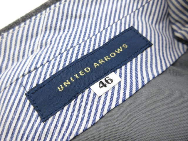 美品 【ユナイテッドアローズ UNITED ARROWS】 ウール素材 パンツ スラックス (メンズ) size46 グレー系 114-217-0987 ●28MP9197●_画像5