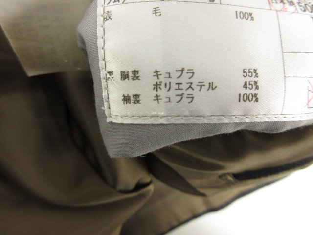 HH 美品 【伊勢丹メンズ ISETAN MEN'S】 カノニコ SUPER110's シングル2ボタン スーツ (メンズ) size48相当 グレー ストライプ●27RMS6916_画像9