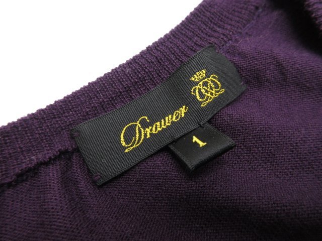 HH 【ドゥロワー DRAWER】 ウール ハイゲージ ギャザーニット 6513-299-0787 (レディース) size1 ダークパープル ●5LN5113●_画像4