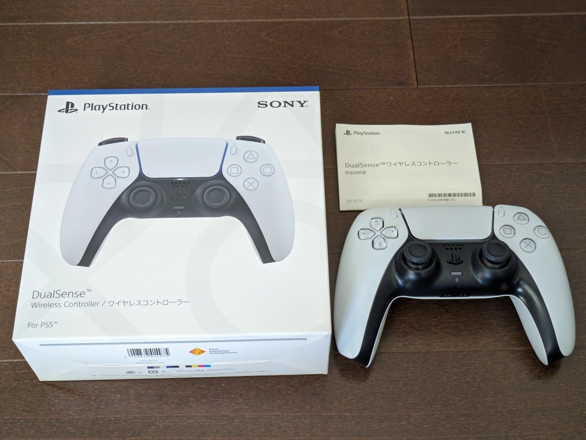 PS5 DualSense ワイヤレスコントローラー ホワイト SONY 純正品 白 CFI