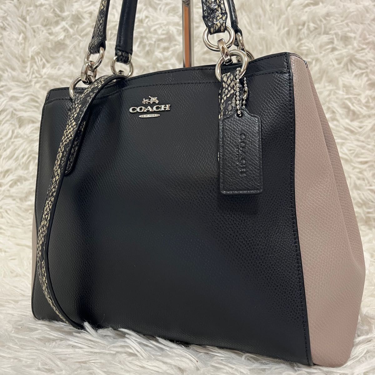 極美品 未使用級】COACH コーチ パイソン 2way ショルダーバッグ