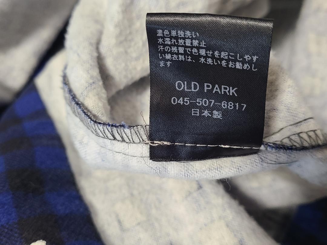 オールドパーク OLD PARK カットソー 長袖 シャツ ブロックチェック