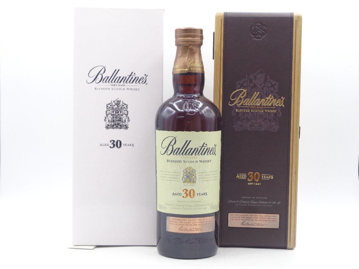 BALLANTINE'S 30年 バランタイン ブレンデッド スコッチ ウイスキー 700ml 40% 化粧箱 外箱 未開封 古酒 X237028_画像1