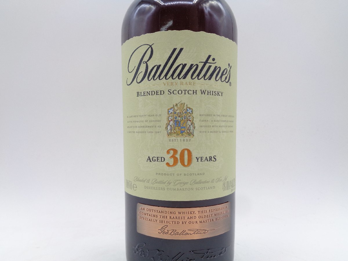 BALLANTINE'S 30年 バランタイン ブレンデッド スコッチ ウイスキー 700ml 40% 化粧箱 外箱 未開封 古酒 X237028_画像6