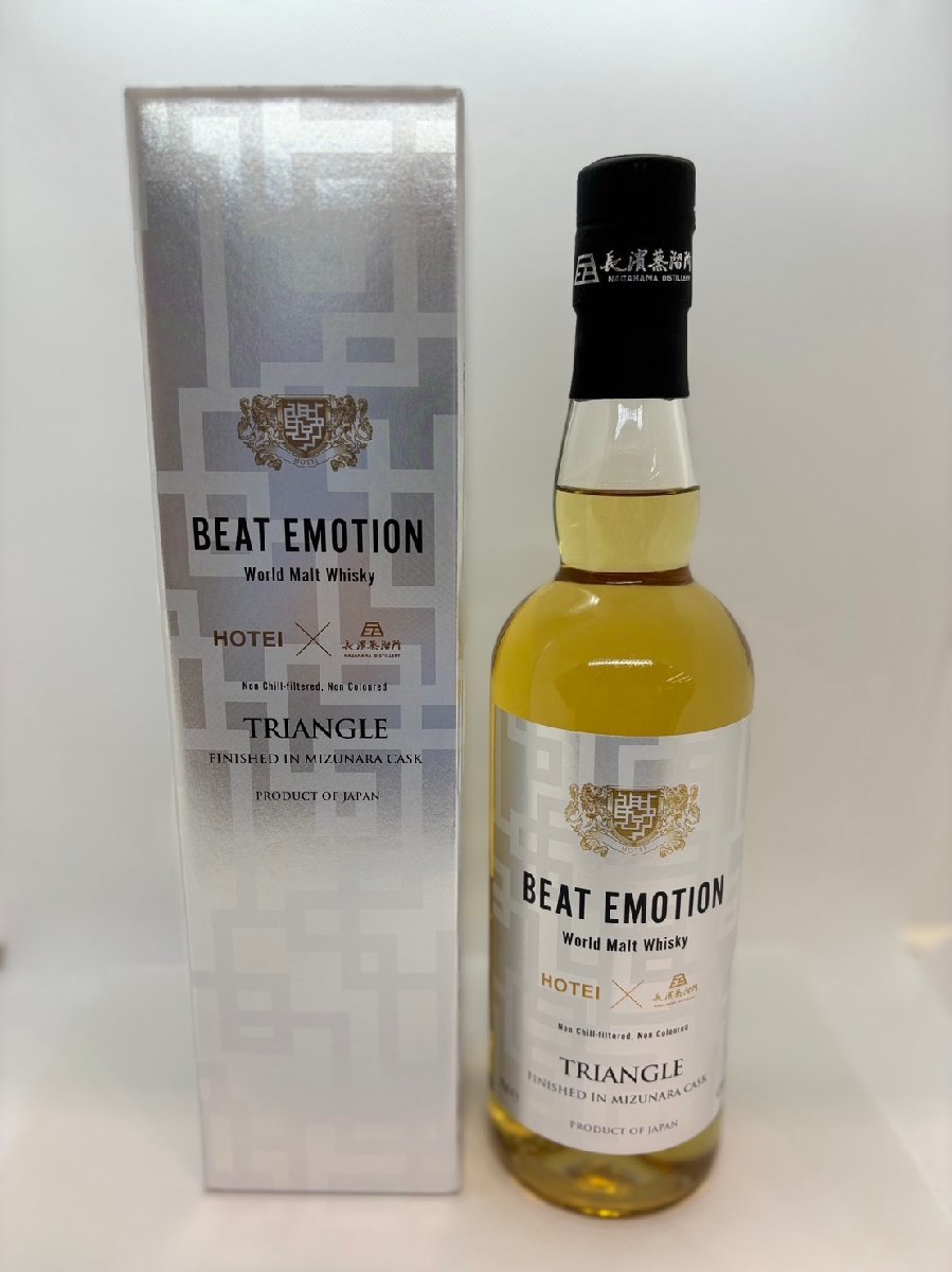 ST【同梱不可】布袋 寅泰 BEAT EMOTION ワールドモルト TRIANGLE 長濱蒸溜所 700ml 47% 未開栓 箱有 古酒 Z020743_画像1