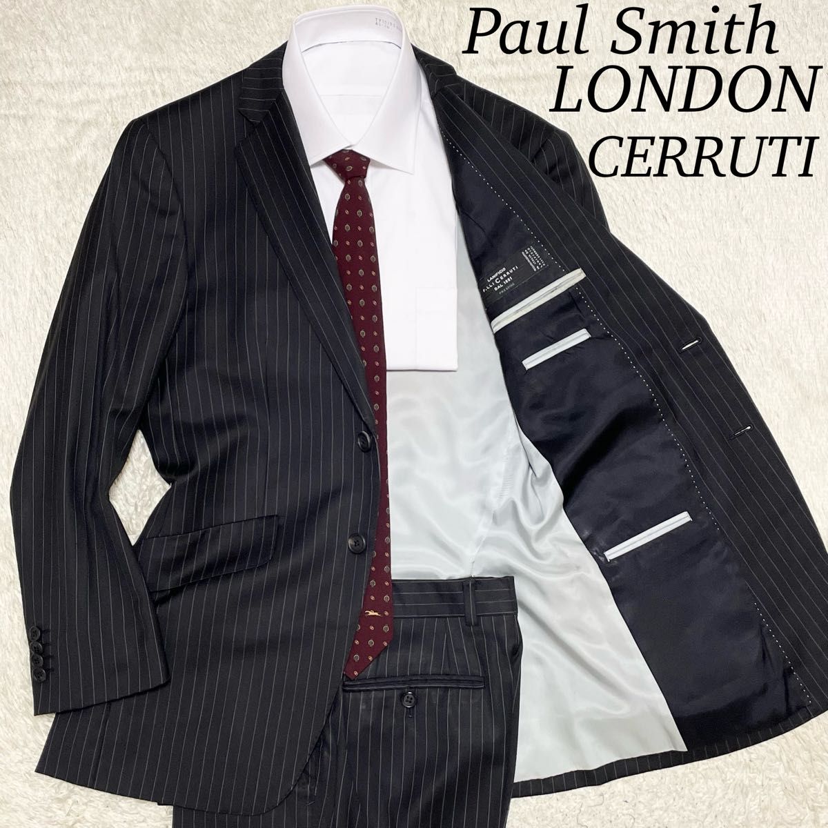 美品 ポールスミスロンドン Paul Smithスーツセットアップ 黒 L&M 