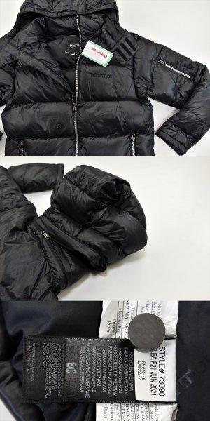  free shipping 1*Marmot* Marmot Stockholm down jacket size:M jet black 