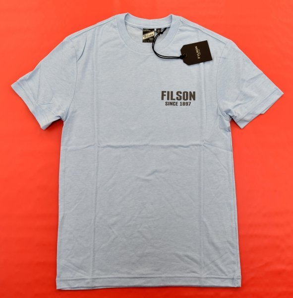 送料無料4★Filson★フィルソン Buckshot T-シャツ size:XS ブルーバズソー