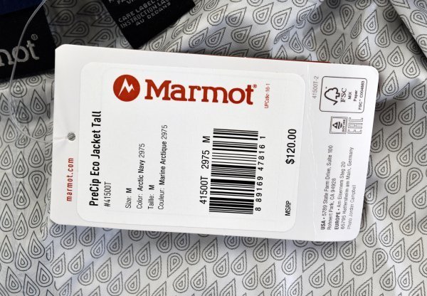 Marmot★マーモット PreCip Eco ジャケット トール size:M アークティックネイビー_画像2