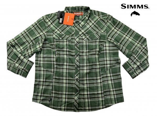送料無料1★Simms★シムス Primaloft Blend Flannel 長袖シャツ size:XXL マラード プレイド ※女性用