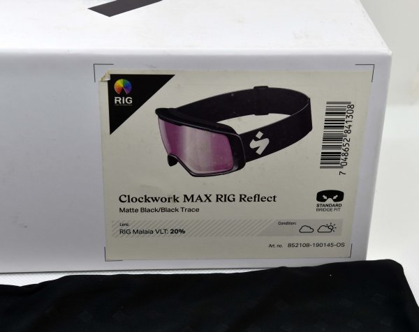 送料無料1★Sweet Protection(スウィートプロテクション) Clockwork MAX RIG Reflect ゴーグル マッドブラック/ブラックトレース_画像2