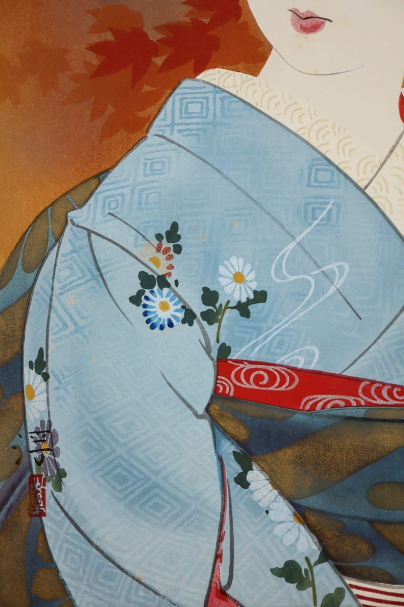 真作 中尾淳 木版画「紅葉」画寸 32cm×41cm 徳島県出身 無所属 真作 中尾淳 木版画「紅葉」画寸 32cm×41cm 徳島県出身 無所属