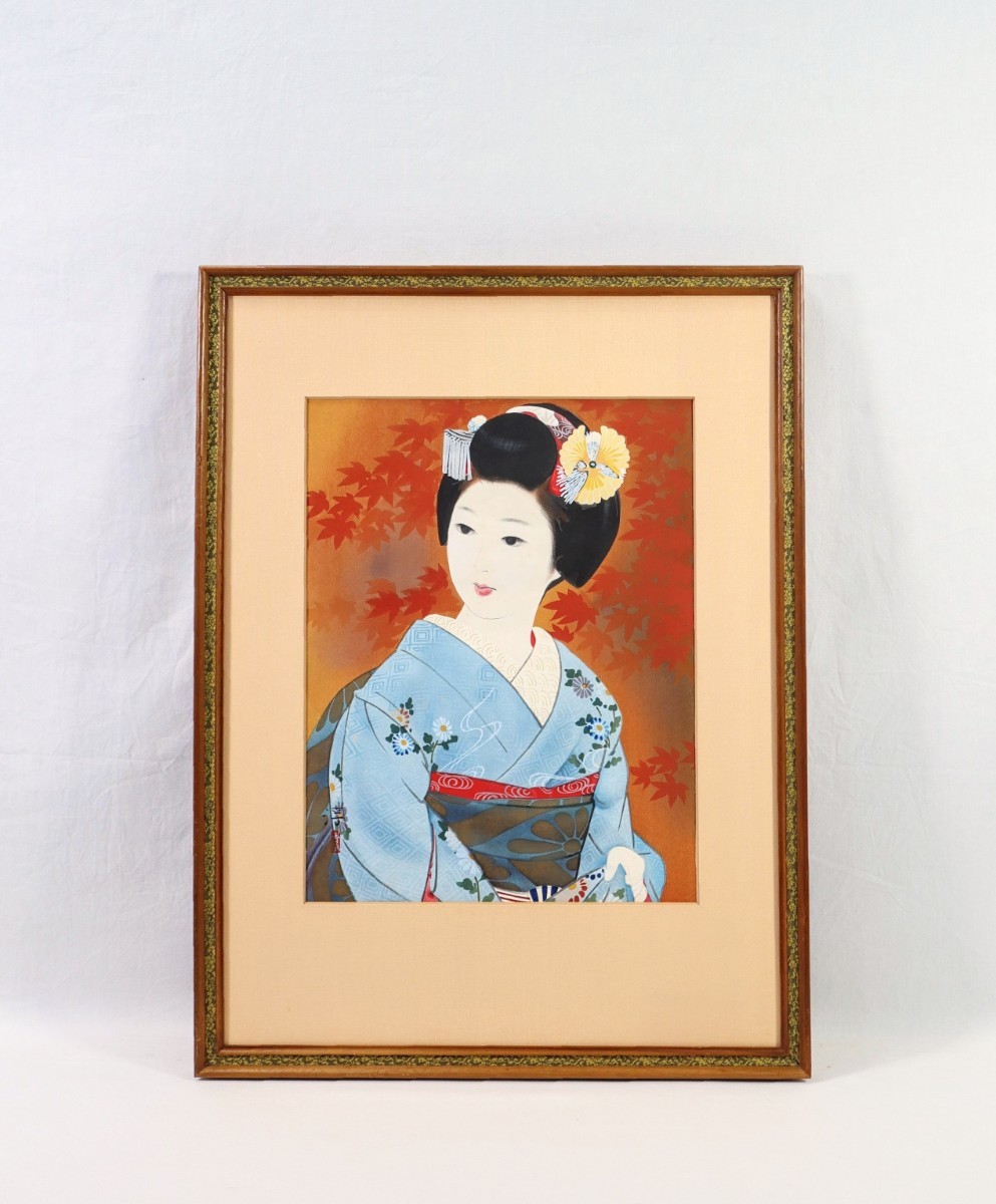 真作 中尾淳 木版画「紅葉」画寸 32cm×41cm 徳島県出身 無所属 真作 中尾淳 木版画「紅葉」画寸 32cm×41cm 徳島県出身 無所属