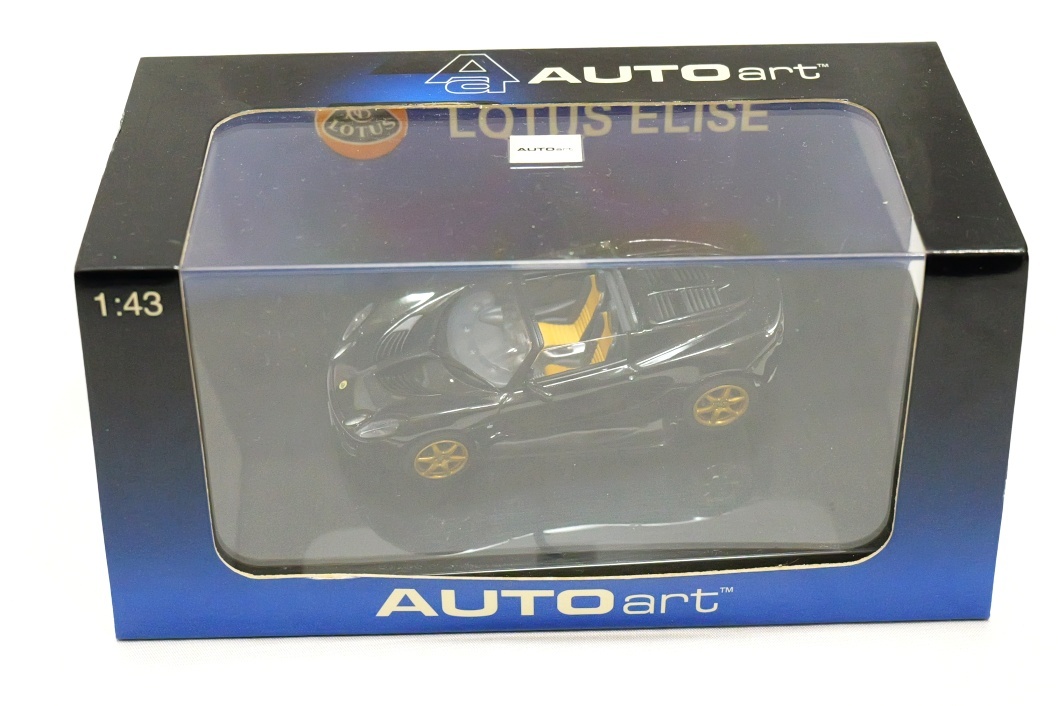 ■希少即決！AUTOART オートアート 1/43 LOTUS ロータス ELISE エリーゼ 2002 ブラック_画像1