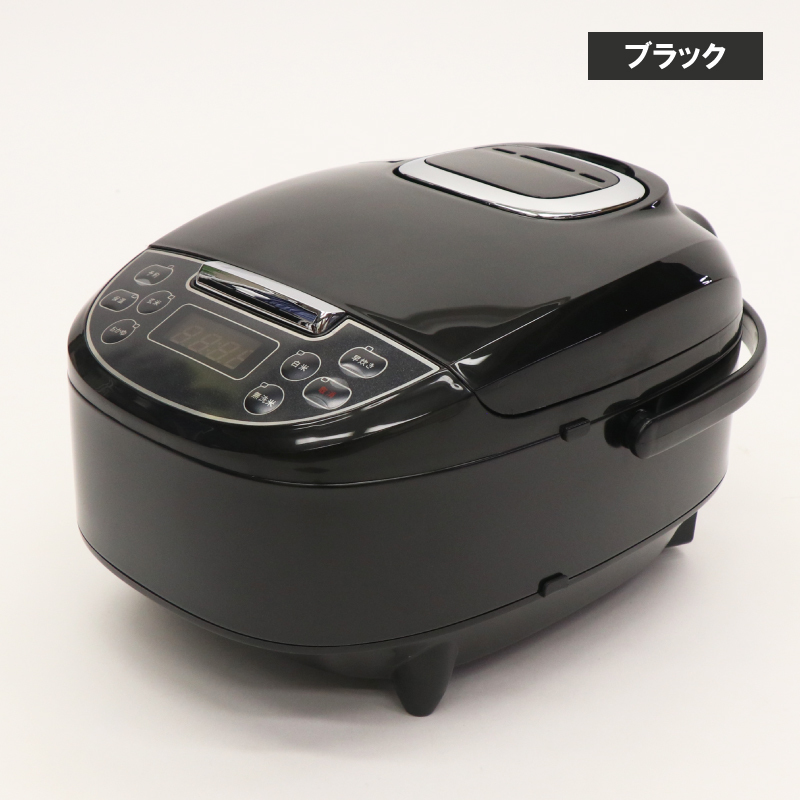 【処分品】マイコン炊飯ジャー 5合炊き ブラック HK-RC552BK（ブラック） 早炊き 無洗米 白米 玄米 おかゆ ふっくら ご飯 料理 キッチン_画像2