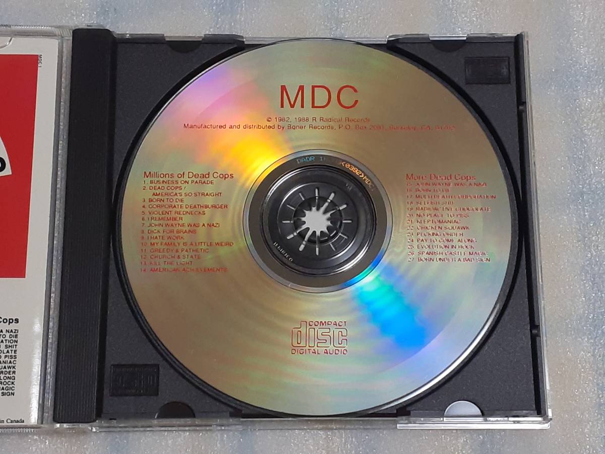 MDC/MILLIONS OF DEAD COPS・MORE DEAD COPS 輸入盤CD US HARDCORE 82年作 +ボーナス_画像3