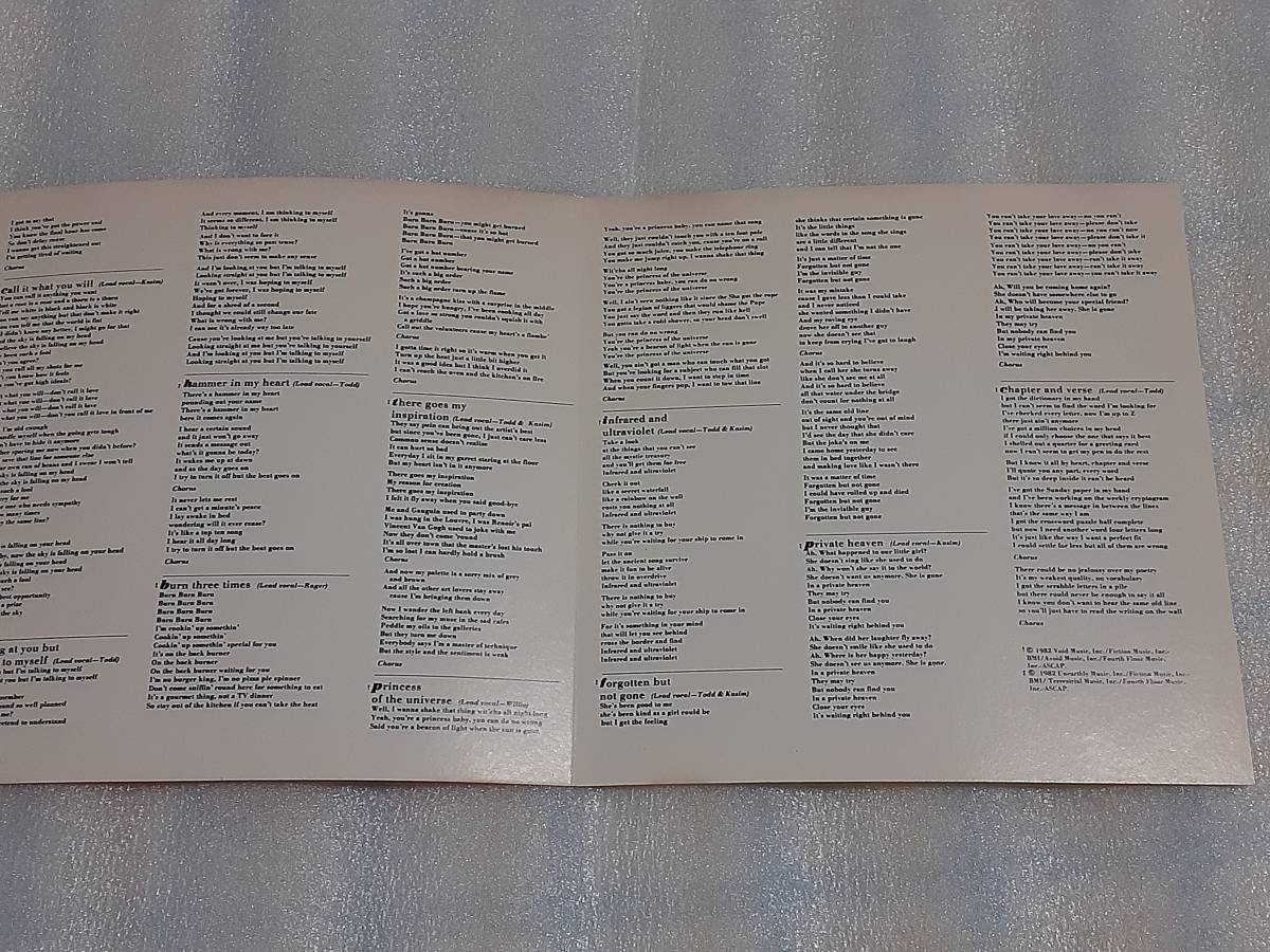 UTOPIA/UTOPIA 輸入盤CD US POP ROCK 82年作 TODD RUNDGREN _画像6