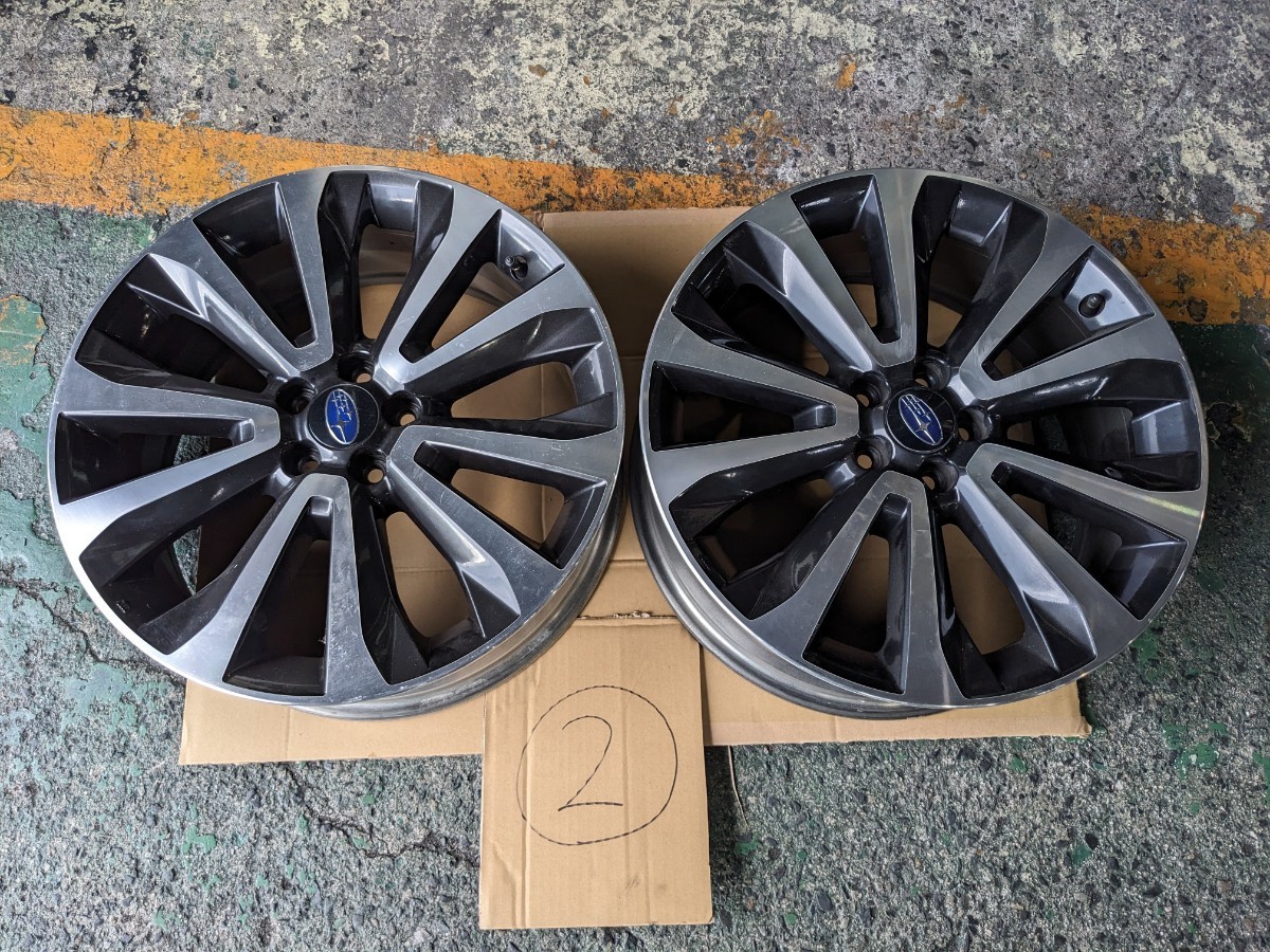 スバル フォレスター純正18インチアルミホイール2本セット② PCD100 7J