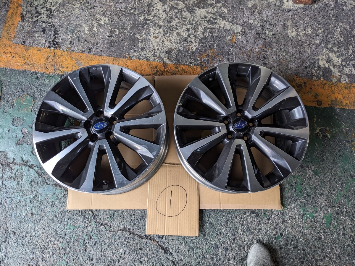 スバル フォレスター純正18インチアルミホイール2本セット① PCD100 7J