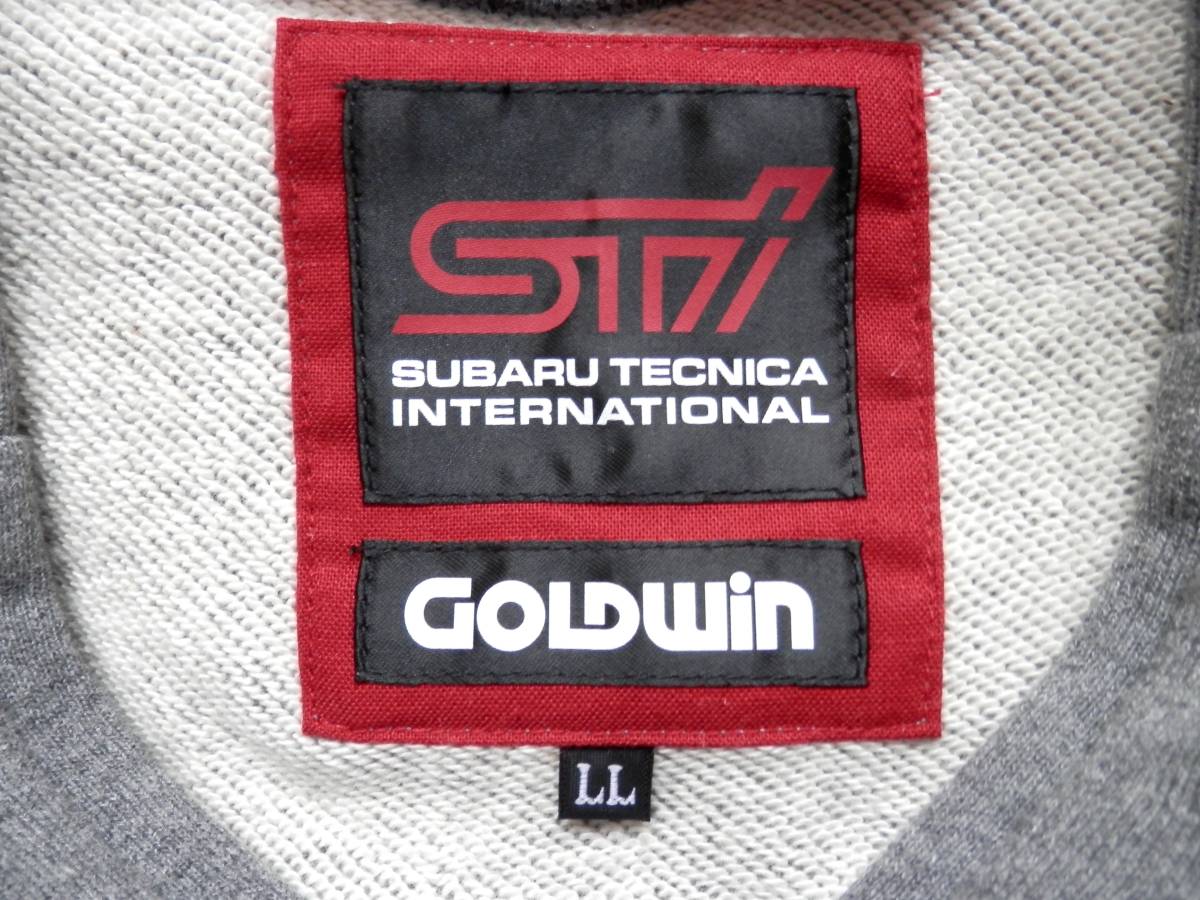 スバル SUBARU STI チームジャケット フルジップスウェット LLサイズ グレー GOLDWIN ゴールドウイン ブルゾン ジャージ_画像8