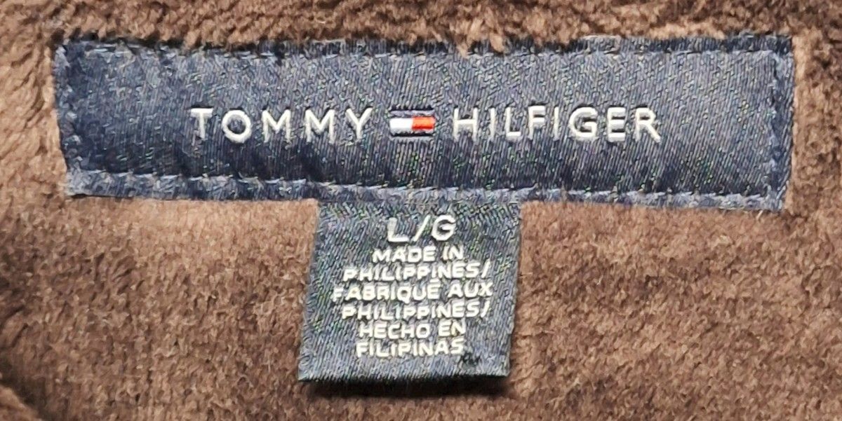 １５【1点限定】TOMMY HILFIGER トミーヒルフィガー 厚手ジップアップパーカー ネイビー Lサイズ