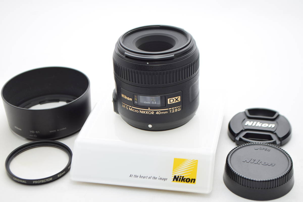 良品☆Nikon ニコン AF-S DX Micro NIKKOR 40mm F2.8G☆レンズフード付