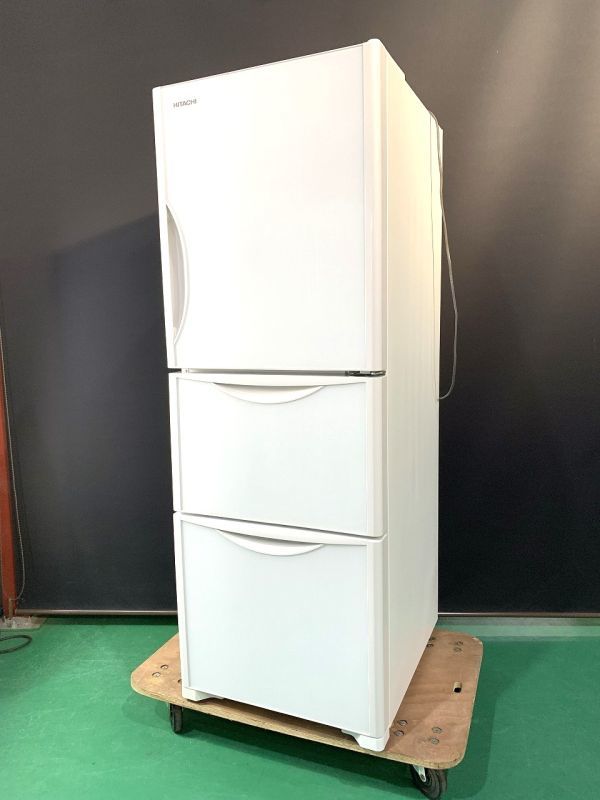 ◆EX81 日立 3ドア ノンフロン冷凍冷蔵庫 265L　動作品　HITACHI　R-S27JV (XW)　19年製　★直接引き取り大歓迎！◆N