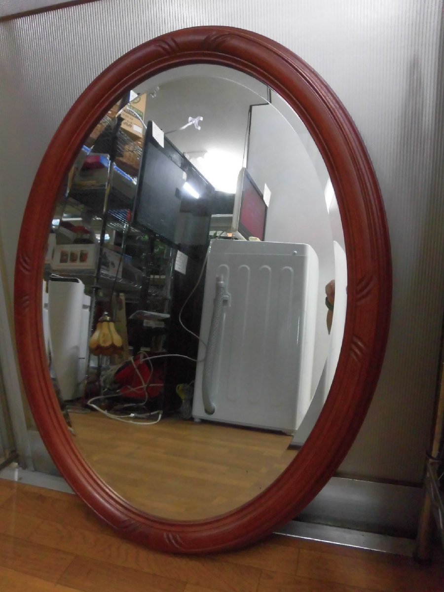 ★☆木製フレーム　壁掛けミラー　鏡　59.3×79ｃｍ　小樽より☆★_画像1