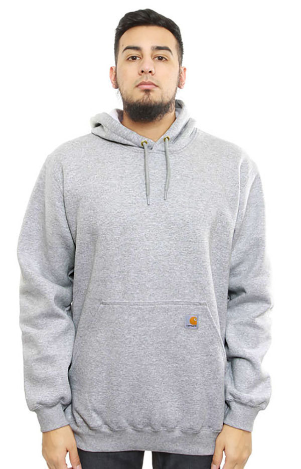 CARHARTT (カーハート) US パーカー プルオーバー (K121) Midweight Pullover Hoodie Heather Grey グレー (XL) 無地