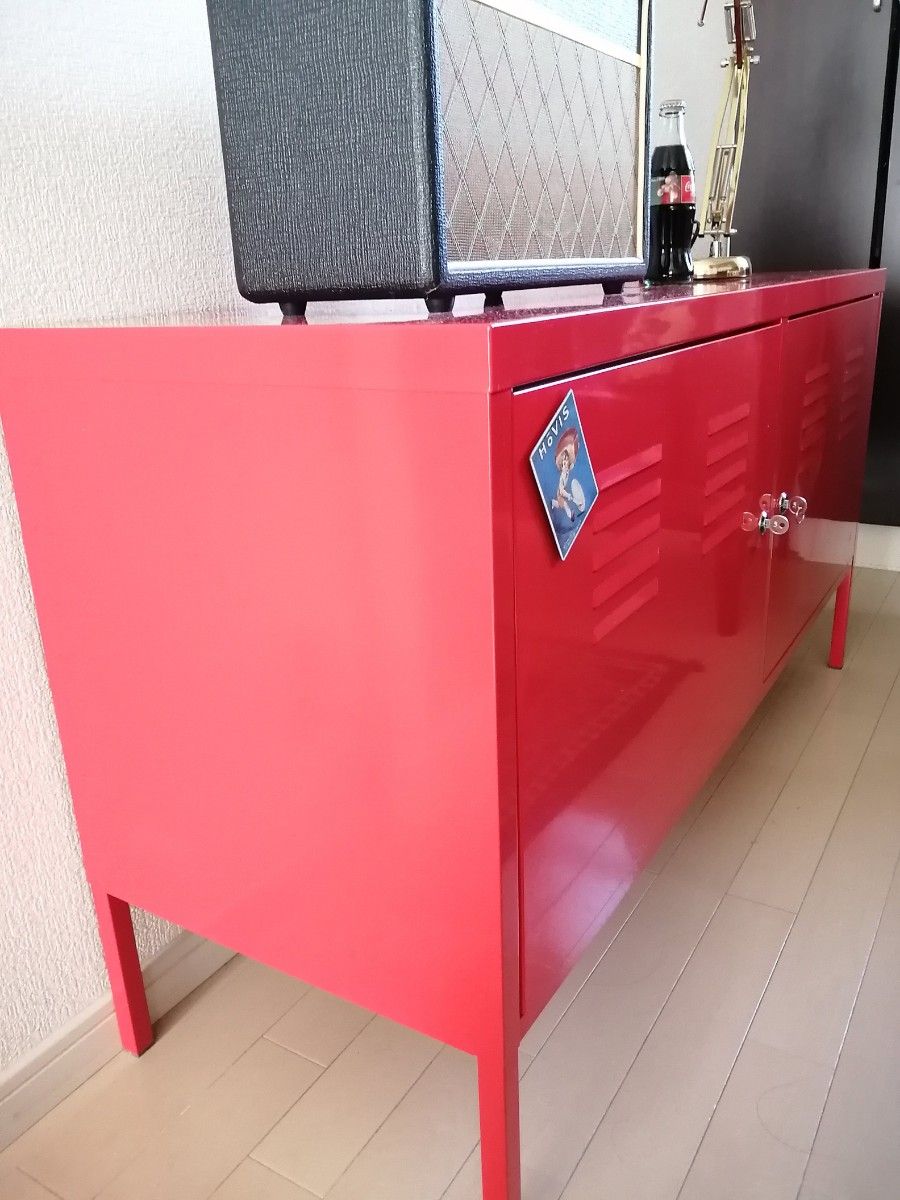 廃盤入手困難品 IKEA イケア PSキャビネット 赤 レッド テレビ台 廃盤入手困難品 IKEA イケア PSキャビネット 赤 レッド テレビ台