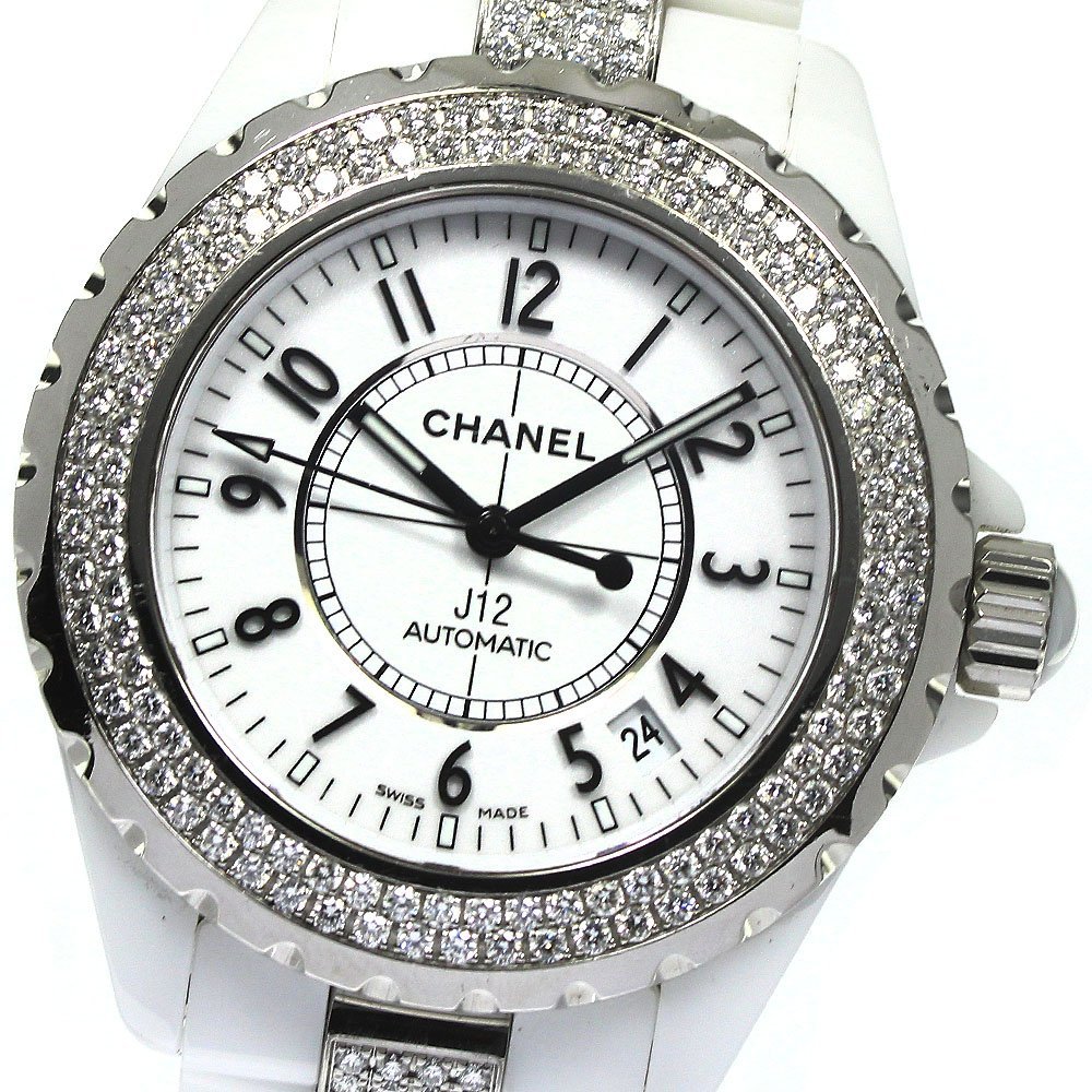  Chanel CHANEL H1422 J12 bezel * breath diamond self-winding watch men's _767986