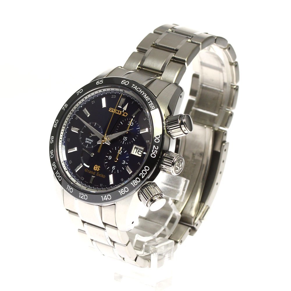 セイコー SEIKO SBGC013/9R96-0AA0 グランドセイコー クロノグラフ GMT スプリングドライブ メンズ 美品 箱付き_775935_画像3