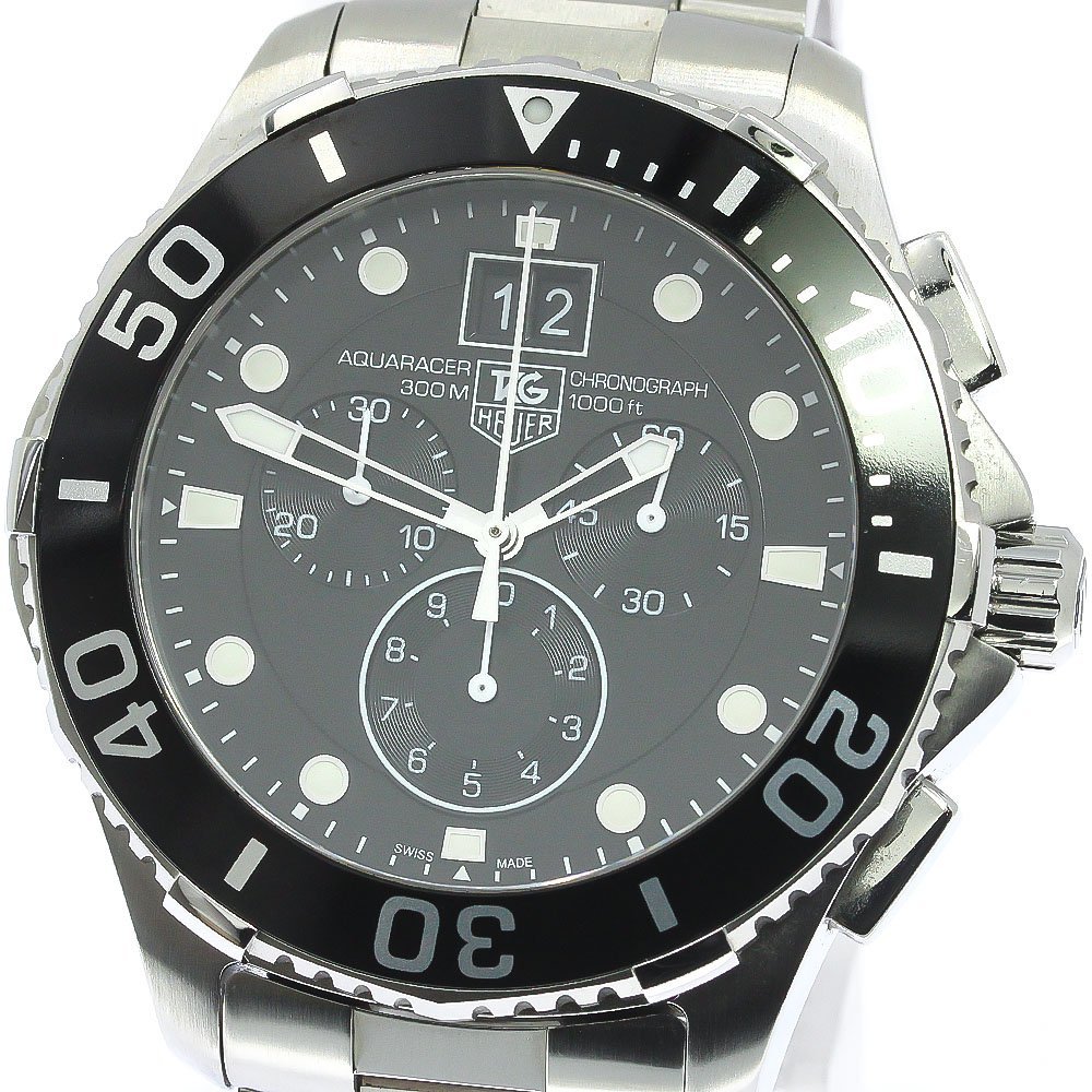  TAG Heuer TAG HEUER CAN1010 Aquaracer chronograph big Date quartz men's _772455[ev10]