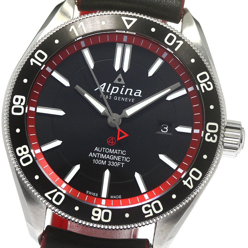 アルピナ Alpina AL525X5AQ26 1883 ジュネーブ ダイバー デイト 自動巻き メンズ 美品 _776887