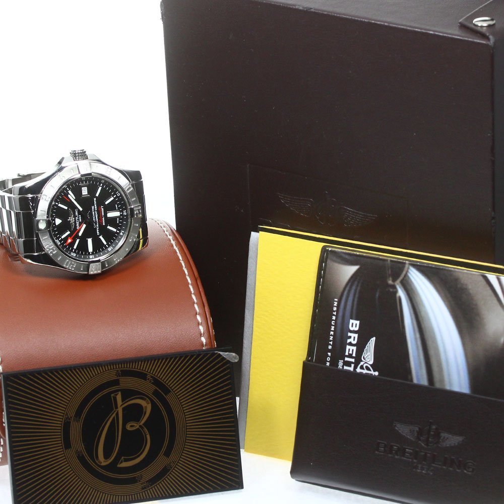  Breitling BREITLING A32390 Avenger II GMT Date self-winding watch men's superior article box * written guarantee attaching ._774790