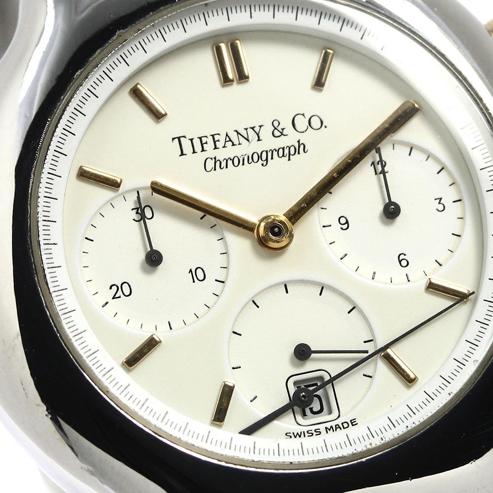 訳あり ティファニー TIFFANY&Co. M0322 ティソロ クロノグラフ クォーツ メンズ _768481_画像2