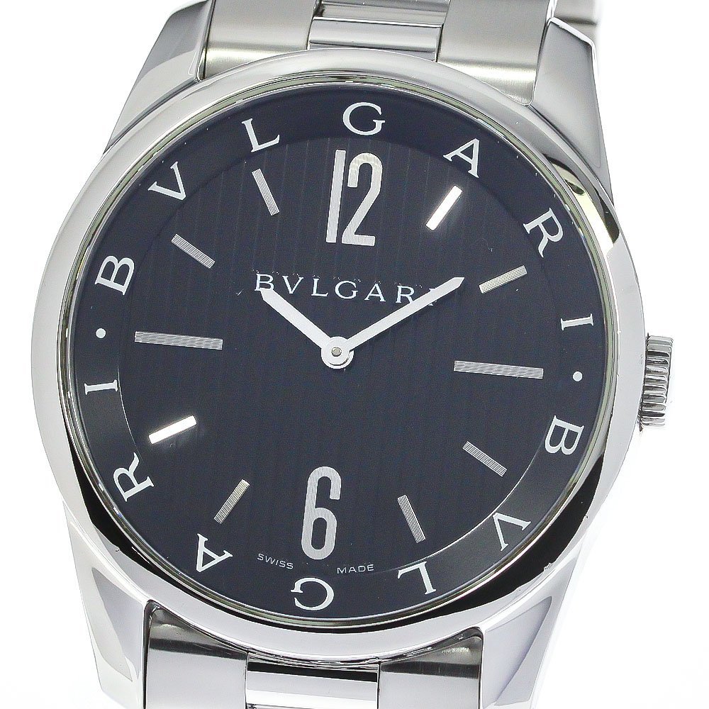  BVLGARY BVLGARI ST42S Solotempo кварц мужской хорошая вещь _775446[ev10]